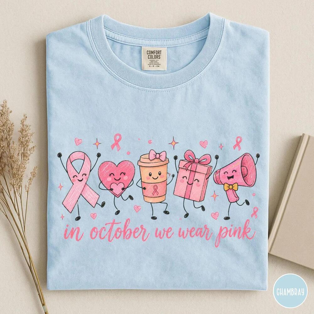 In October We Wear Shirt, Awareness T-Shirt, Ribbon Shirt